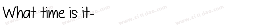What time is it字体转换